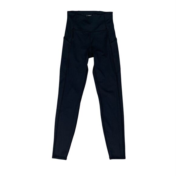 Hylete Leggings Womens XS Extra Small Black High Waist Stash Pockets 25 Inseam - Picture 1 of 10